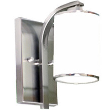  18086 - Lexington 1 - Light White Glass - Sconce - Nickel